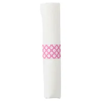 Whimsical Polka-Dotted Pink and White Napkin Bands