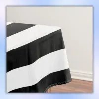 Simple Black and White Stripes | Tablecloth
