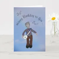 Greeting Card - Banjo Player