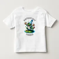 Funny Frog Themed Birthday Boy Toddler T-shirt