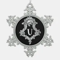 U Monogram Initial Ornament