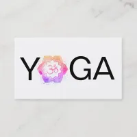 *~* Yoga  Mandala OM Aum Lotus Teacher Instructor Business Card