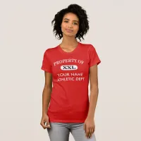 Property of XXL Your Name Women's Red Dark T-Shirt