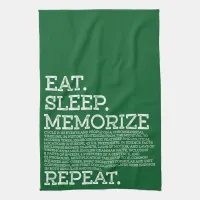 Eat Sleep Memorize Repeat Memory Master Cycle 2 Kitchen Towel
