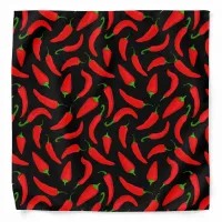 Red Chili Pepper Food Pattern Bandana