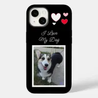 Personalized Pet Photo I Love my Dog   Case-Mate iPhone 14 Case