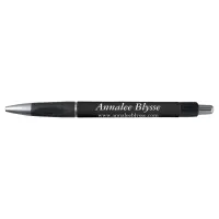 Black and White Promotional Author Pen