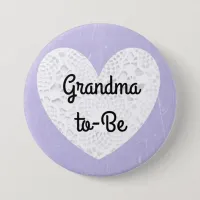 Grandma-To-Be Lavender Button for Baby Shower