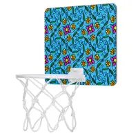 Abstract Floral Mini Basketball Hoop