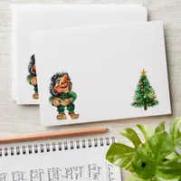 Cheeky Christmas Troll and Tree Delight  Envelope