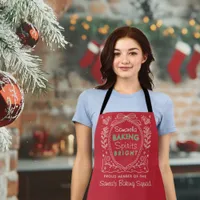 Baking Spirits Bright Rustic Christmas Baker Gift Apron