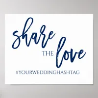 Share the Love Wedding Sign | 8x10 | Navy Blue