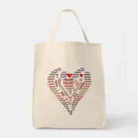 Words of Heart Tote Bag