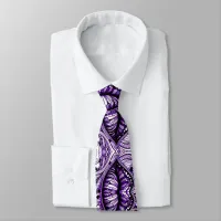 Cool Doodle Art Purple White Black Neck Tie