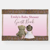 Pink Lil' Cowgirl Baby Shower Guest Book