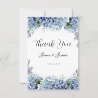 Forget-Me-Not Flowers Watercolor Elegant  Thank You Card