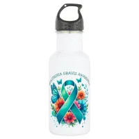 MG Awareness | Myasthenia Gravis Ribbon Stainless Steel Water Bottle