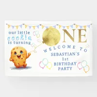 Our Little Cookie Turning ONE Cute 1st Birthday Banner