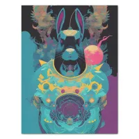 Colorful Year of the Rabbit 08 AI Art Tissue Paper