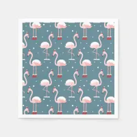 Flamingo Tropical Christmas Napkins