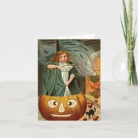 Vintage Halloween Witch Card