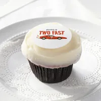 Two Fast Race Car Boy 2nd Birthday Party Edible Frosting Rounds