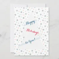 Winter snowflakes and dots pattern holiday card