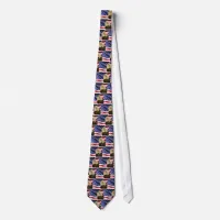 American Bald Eagle and Flag Neck Tie
