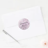 Soft Pink Hydrangea Flower Wedding Classic Round Sticker