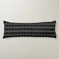 Gray and Black Harlequin and Gothic Cross  Body Pillow