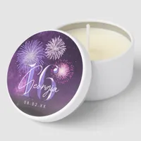 Fireworks Sweet 16 Purple ID984 Mini Candle Favors