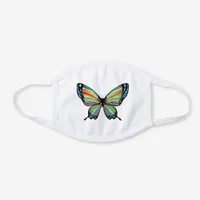 Beautiful Vivid Chic Stylish Butterfly White Cotton Face Mask