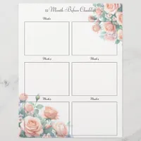 Wedding Bridal Monthly Countdown Planner Page