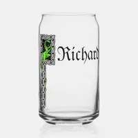 Green Dragon With Celtic Border Personalized Can Glass