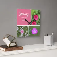 Spring - It's amazing when we're together! Square Wall Clock