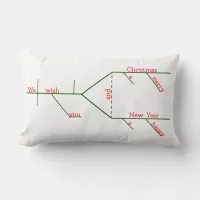 Grammatically Diagrammed Merry Christmas Carol Lumbar Pillow