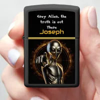 A Mysterious Alien Beckons From Area 51's Shadows Zippo Lighter