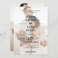 Simple Full Photo Overlay Wedding Invitation