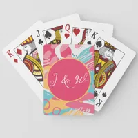 Colorful Abstract Personalized Poker Cards