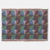 Circular Gradient Earthy Rainbow Throw Blanket