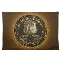 Vintage 50th Anniversary ID195 Cloth Placemat