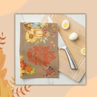 Thanksgiving Friendsgiving Autumn on beige | Kitchen Towel