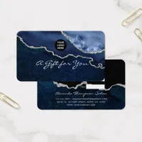 Navy and Silver Agate Stone Gift Certificate