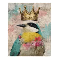 Bird in a Crown Collage Jigsaw Puzzle