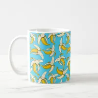 Funky Tropical Banana Pattern Trendy Fruit Print Coffee Mug