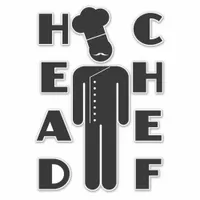 Top Head Chef Boss in the Kitchen Funny Sticker