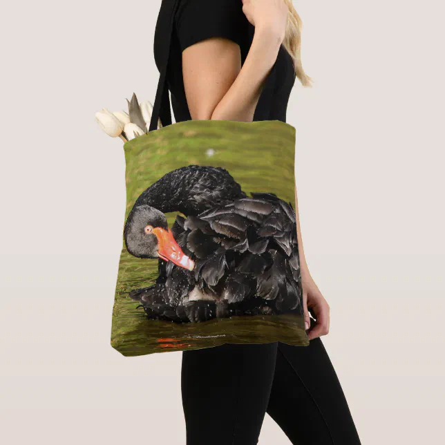 Black Swan in the Pond Tote Bag