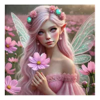 Beautiful October Fairy in Cosmos Acrylic Print