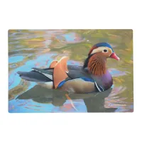 Beautiful Mandarin Duck in the Pond Placemat