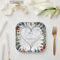 Beautiful,elegant & whimsical wedding themed decor paper plates